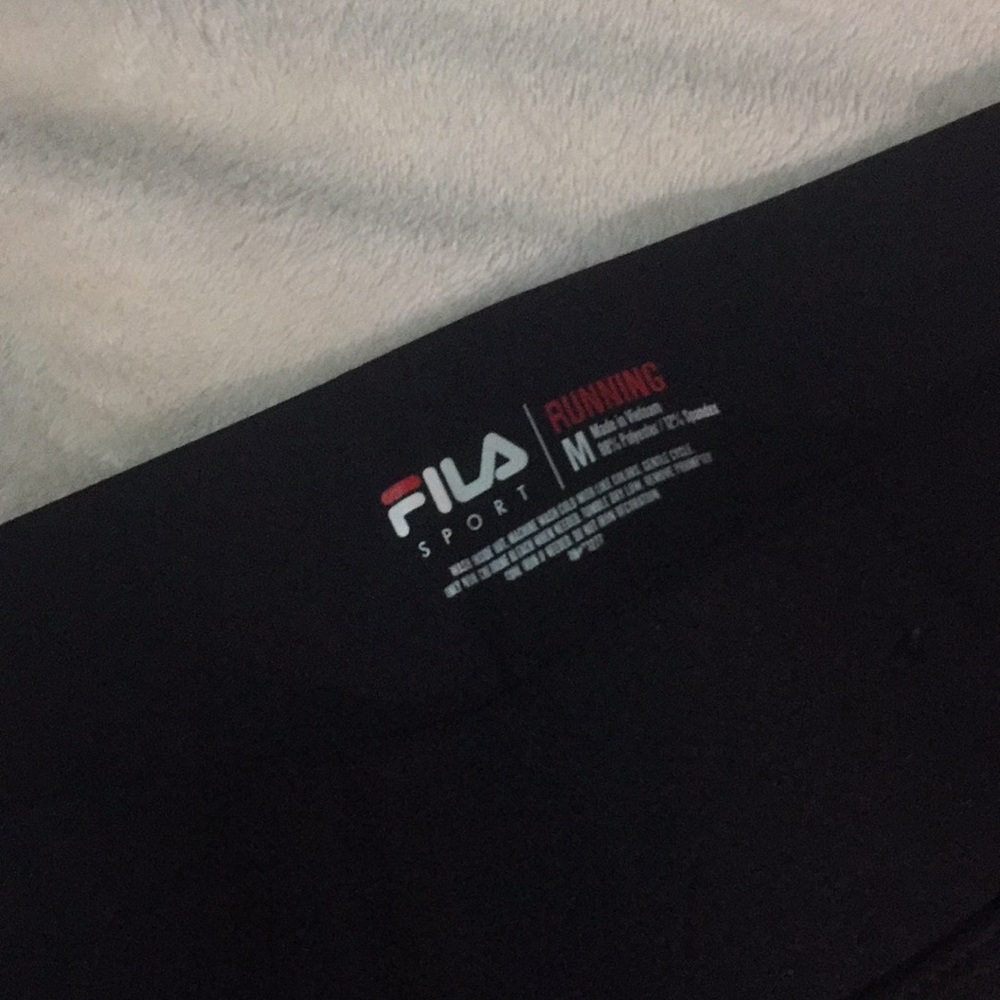 Black FILA sport running capri leggings